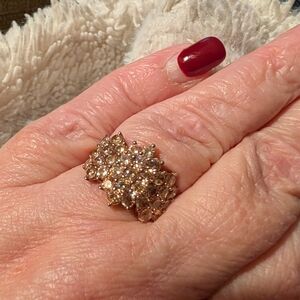 Champagne Cz Rose Gold Ring